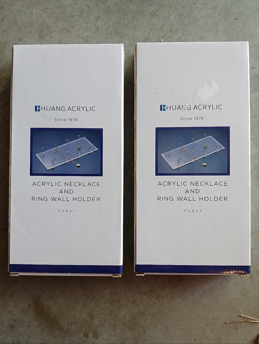 Huang Acrylic Necklace and Ring Wall Holders Set Of 2 NEW